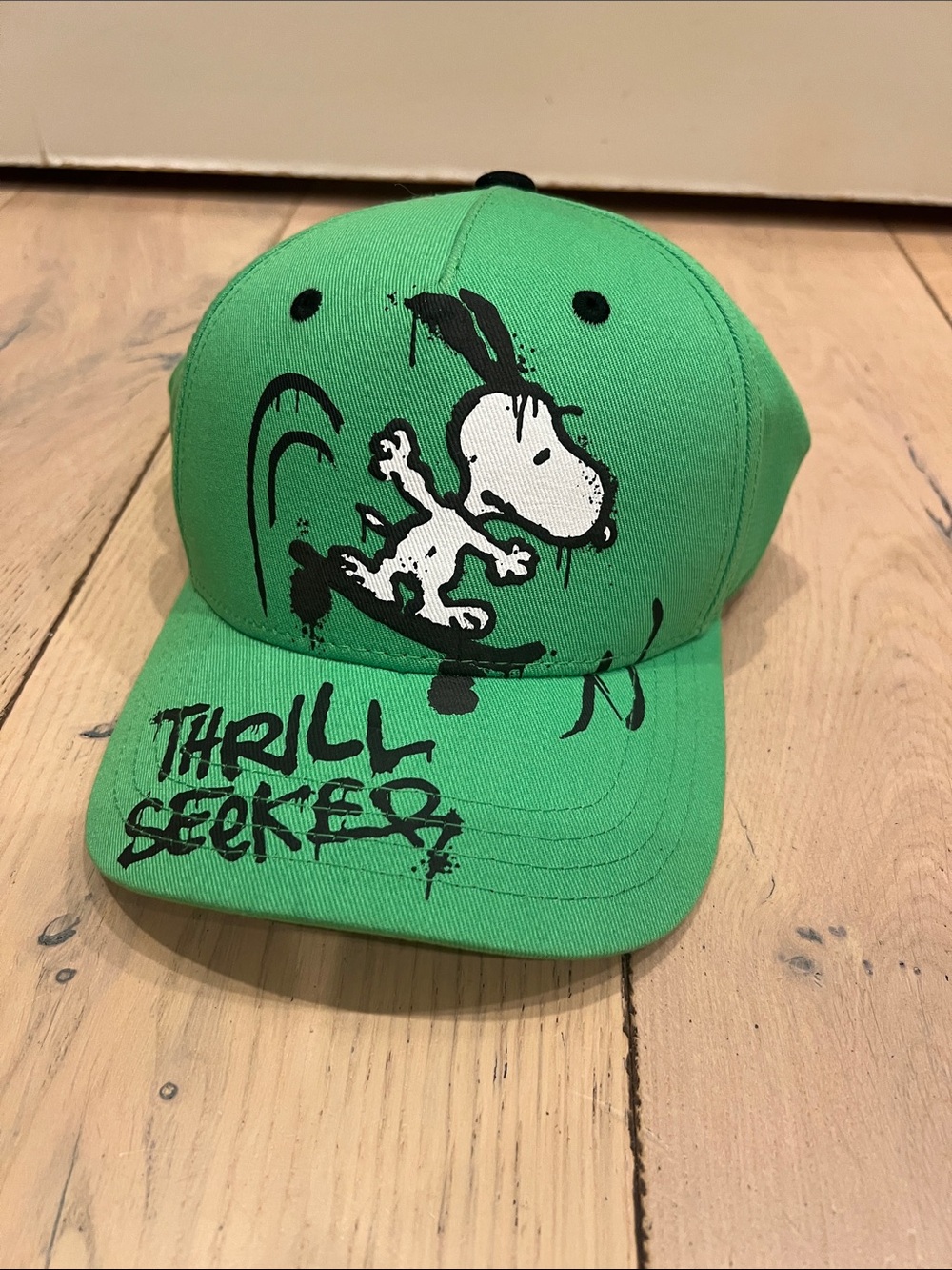 Peanuts Green Kids' Baseball Cap with Snoopy Graphic